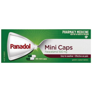 Panadol Mini Caps for Pain Relief, Paracetamol - 20/48/96 Mini Caps 500mg